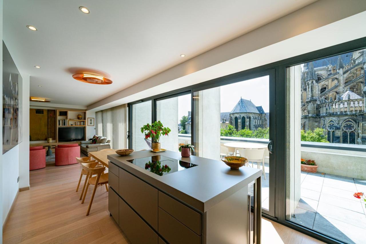 Les Suites 7 Anges - Parking, Vue Cathedrale & Centre Historique 랭스 외부 사진