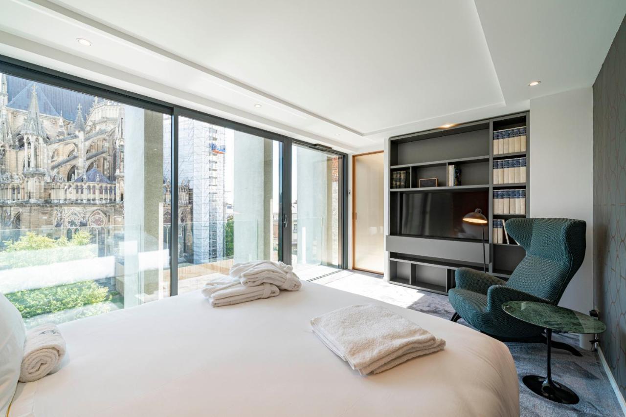 Les Suites 7 Anges - Parking, Vue Cathedrale & Centre Historique 랭스 외부 사진