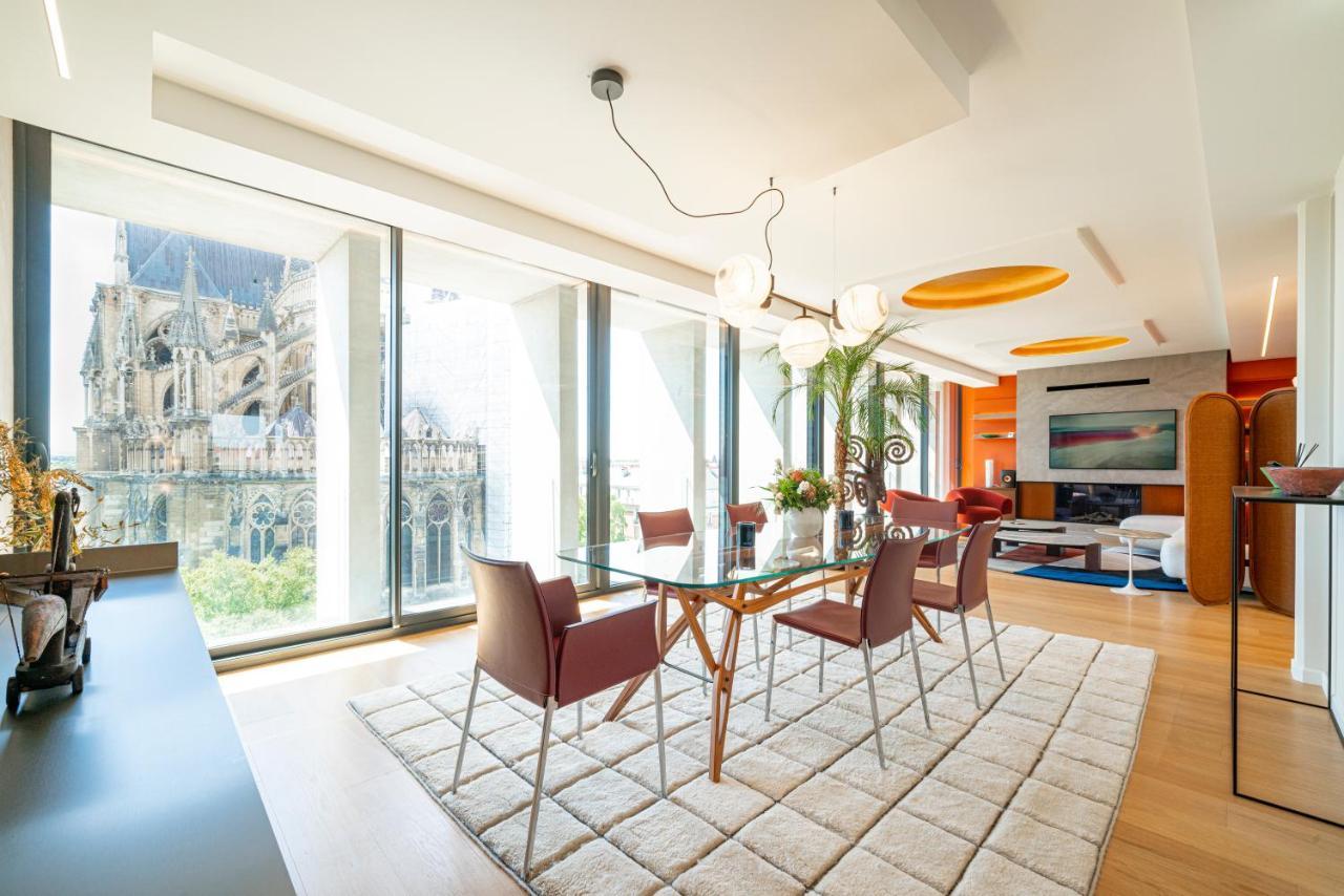 Les Suites 7 Anges - Parking, Vue Cathedrale & Centre Historique 랭스 외부 사진