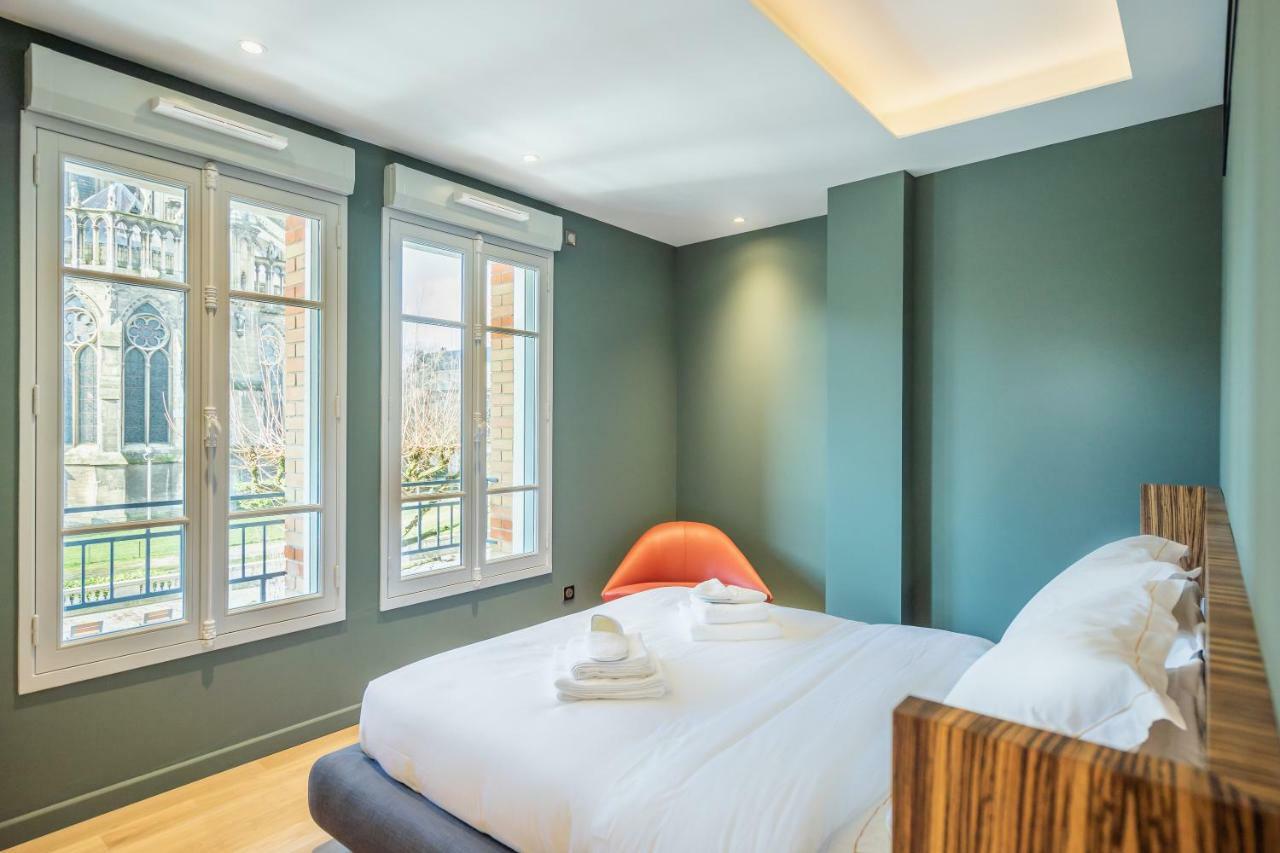 Les Suites 7 Anges - Parking, Vue Cathedrale & Centre Historique 랭스 외부 사진
